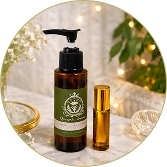 画像：セルフケア用アロマオイル30ml（ロールオンスティック付）